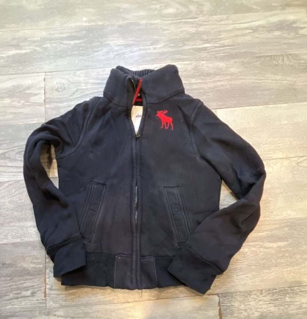 Abercrombie Kids Full Zip Jacket Size M Navy Red